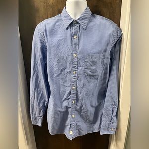 J CREW BUTTON UP STRIPE MEDIUM 15-15 1/2 Neck